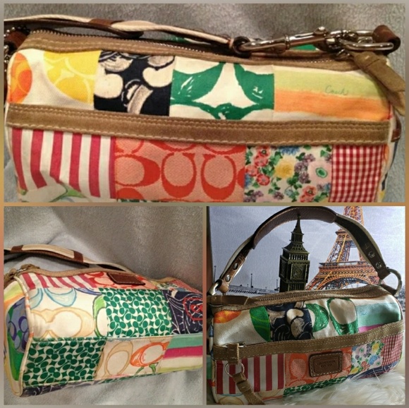 Hamptons Coach patchwork barrel bag - Picture 2 of 3